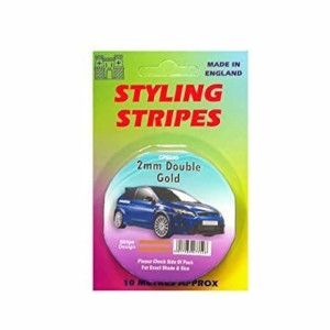 Auto Styling Stripes 2mm Double Gold